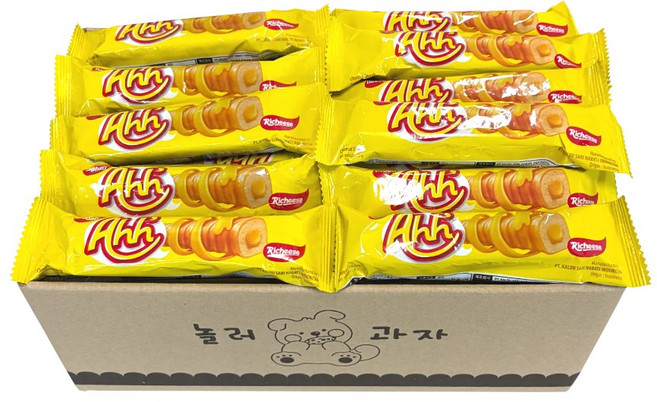 리치즈 아하 치즈 스낵 대용량 개별포장, 80개, 8g