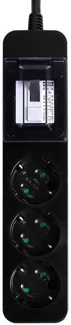 대성 고용량 멀티탭 배선차단 3구 DA-03, 4.5m, 1개, 블랙