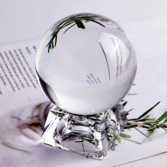 투명 유리 오브제 크리스탈 인테리어 장식품 유리구슬, 구슬60mm