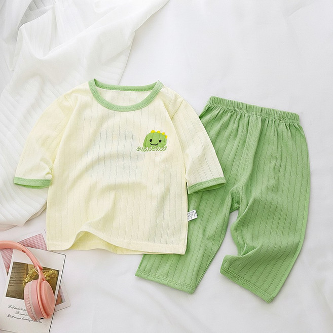 에뜨람 순면 아기 내복 유아 상하세트 반팔 반바지 신생아 봄여름 내의 실내복 통기성 상하복 KC인증상품