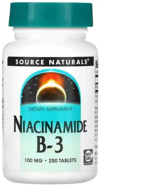 소스내추럴스 나이아신아마이드 B3 100mg 250정 니아신, 1개