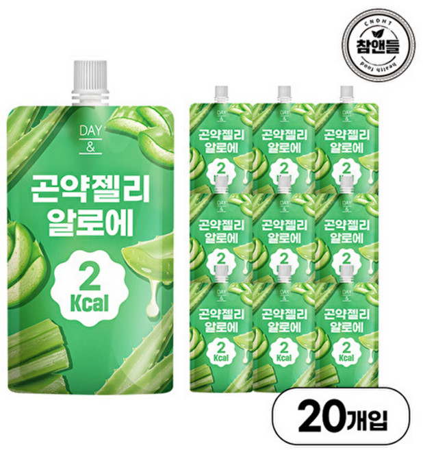 참앤들황토농원 데이앤 곤약젤리 알로에 150g 20팩, 20개