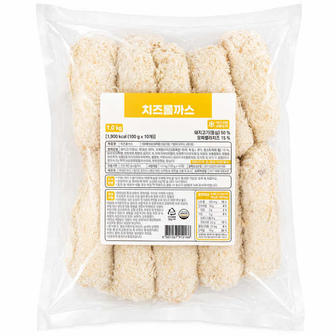 상신 치즈롤까스, 4개, 1kg