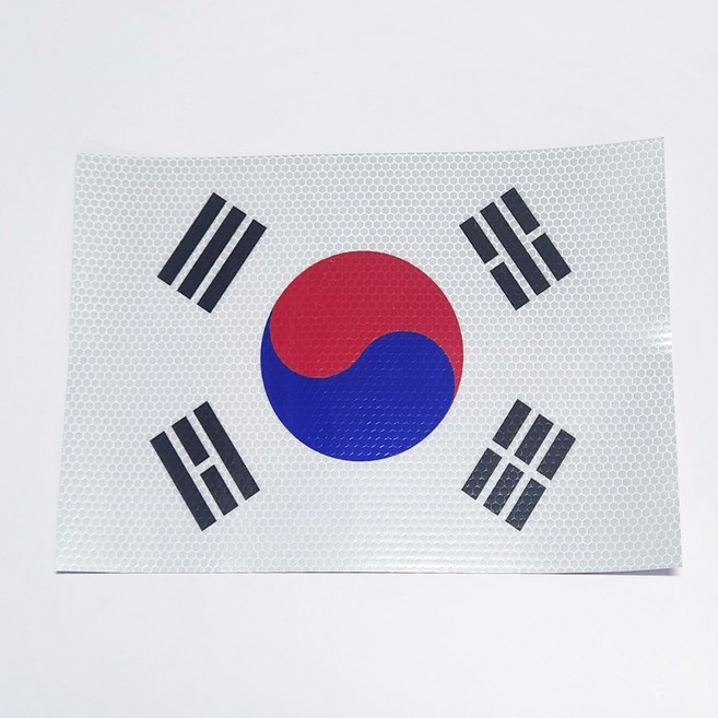 대형 태극기 고휘도 반사 스티커 대한민국 스티커 차량용, 1개, 고휘도반사