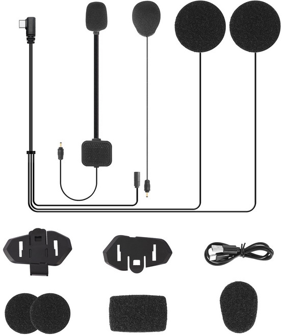 JESIMAIK R16Pro 오토바이 헬멧 블루투스 부품 세트, 1세트