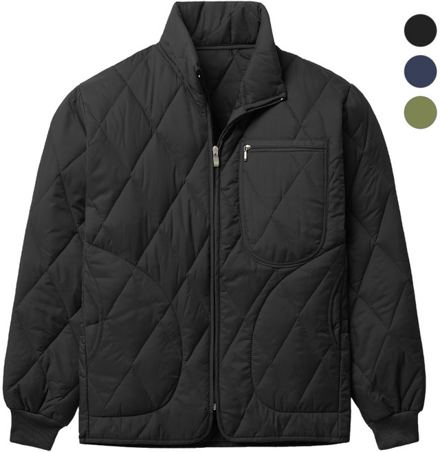 모니즈 M~3XL 하이넥 깔깔이 점퍼 퀼팅 자켓 빅사이즈 방한복 군용 내피 겨울 방한 작업복 솜 경량 KKA111