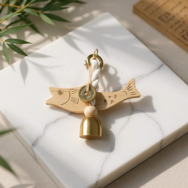 루킨랩 행운가득 집들이선물 액막이명태 도어벨, one size