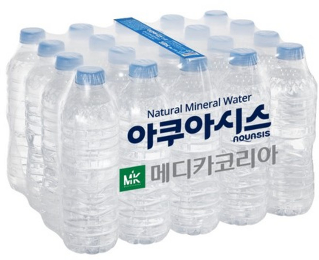 아쿠아시스 무라벨 생수, 500ml, 20개