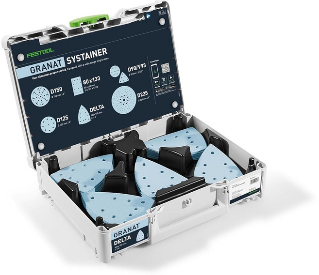 Festool 578195 Granat DTS Delta Abrasive Systainer³ SYS-STF Delta GR-Set, Delta GR SYS