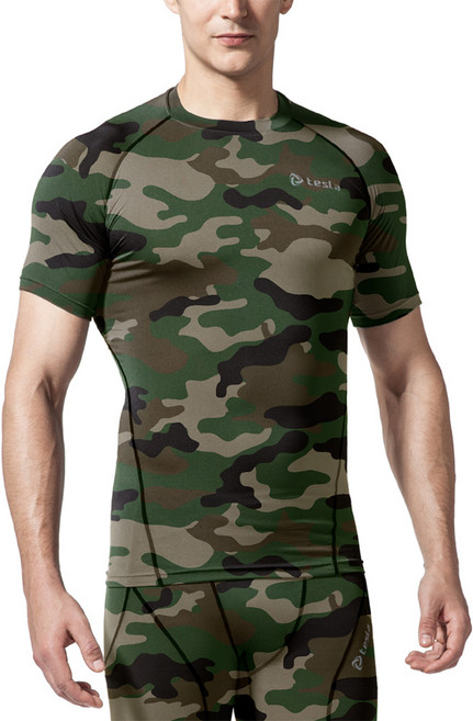 [특가할인] 테슬라 남성 기능성 쿨링 베이스레이어 반팔 티셔츠 땀흡수 짐웨어 TM-R13