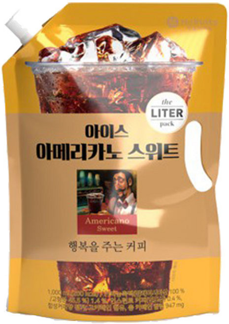 맥널티 아이스 아메리카노 스위트 1리터 묶음행사, 1L, 1개