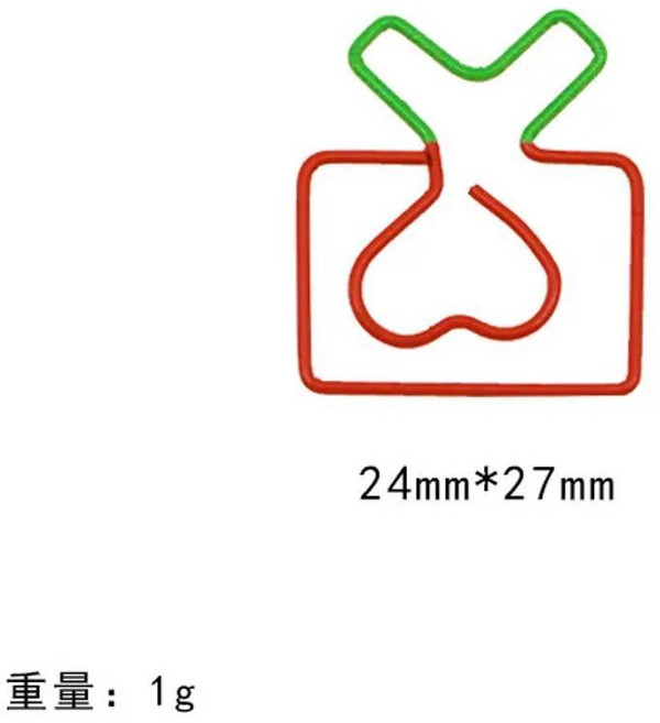모듬 과일과 야채 모양 종이 클립 재미 있은 귀여운 책갈피 재미있는 사무용품 플래너, 1개, 색상: 8. Gift Package