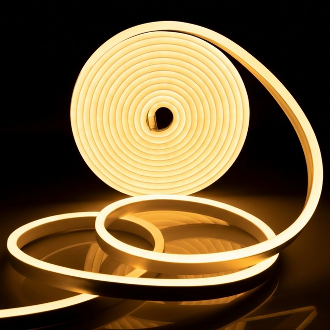 원그리드 12V 네온플렉스 LED 스트립 5m 줄조명 네온사인 면발광, 1개, 전구색