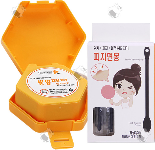 뿅뿅패치 120매 + 피지면봉 30pcs, 1세트, 2개입