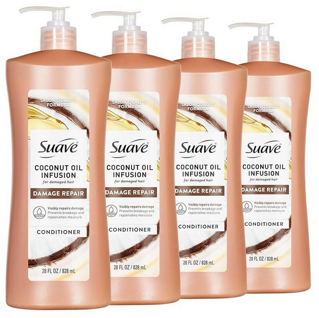 수아브 데미지 리페어 코코넛 오일 컨디셔너 828ml 4팩 133997