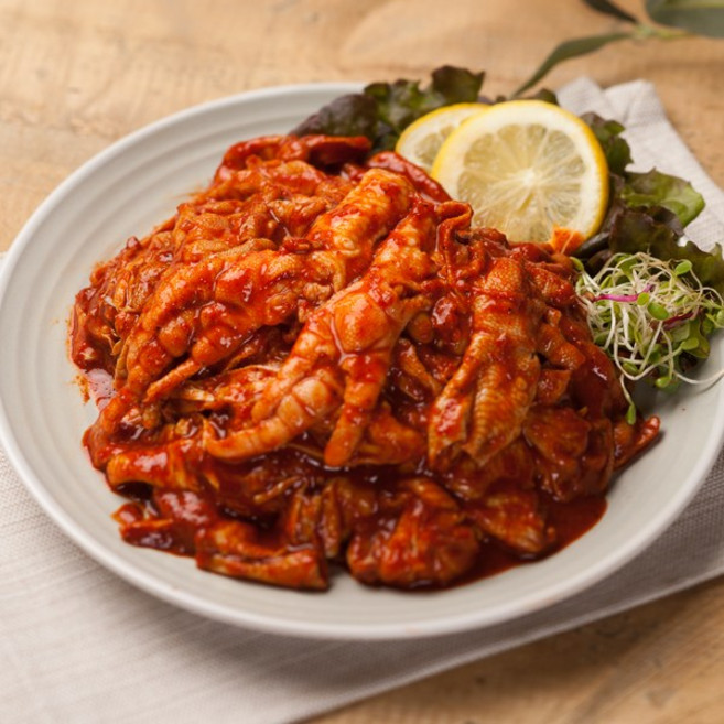 정담앤쿡 양념닭발 국내산 매콤 세콤 캠핑 메뉴 혼술 300gX1팩 냉동, 300g, 1개