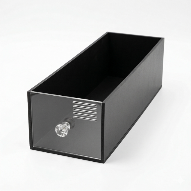 렉사육장 전용 1호 아크릴포맥스터브 레이져환기구타공형, 블랙, 1개