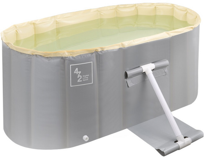 샵472 접이식 욕조 이동식 간이 원터치 패널 원터치 초대형, 1개, 라이트그레이