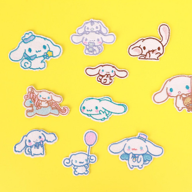 시나모롤 자수 와펜 패치 스티커 와펜 10종 세트, 1개