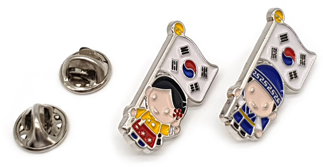 나누리 문화상품 아이러브코리아 태극기 어린이 뱃지 외국인선물 애코백장식 브로치