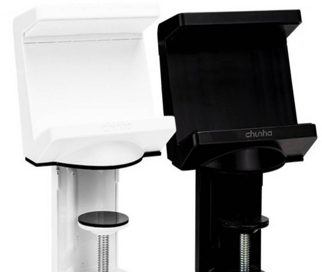 책상멀티탭거치대 전선정리용품 멀티탭박스 클램프타입 85cm, 블랙