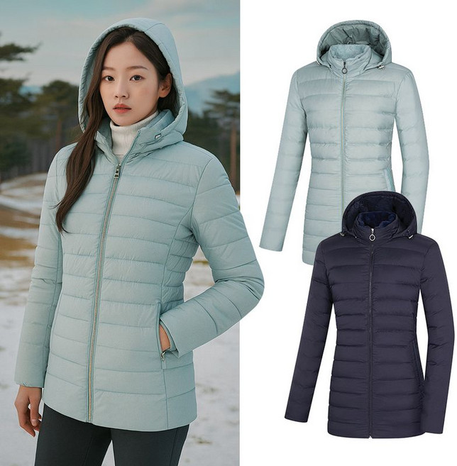 비티알 비티알 여성 겨울 덕다운 퍼 골프 경량 롱패딩 자켓 BSC660TJ5W
