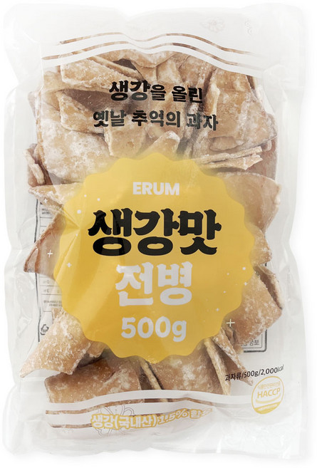 신광제과 생강맛전병 500g 1봉지, 2개