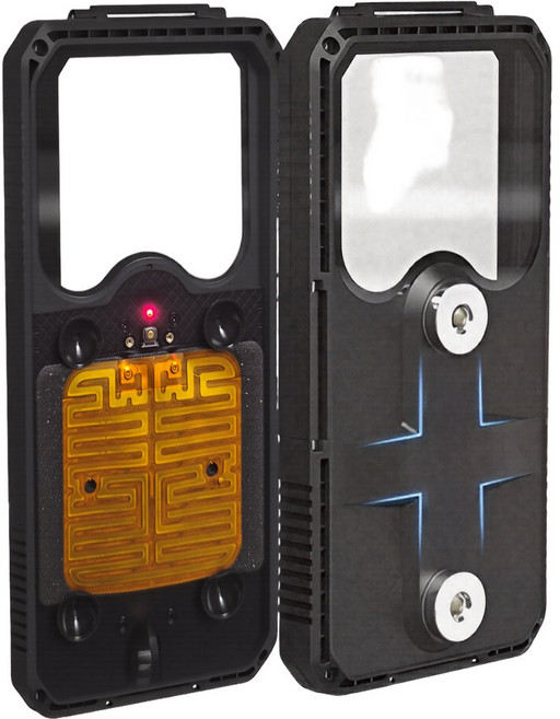 배달대행 오토바이 열선 방수케이스 온오프스위치장착 아이폰 폴드7 폴드6 가능 딱판 찍판, 기본세트, C타입 (열선미포함)