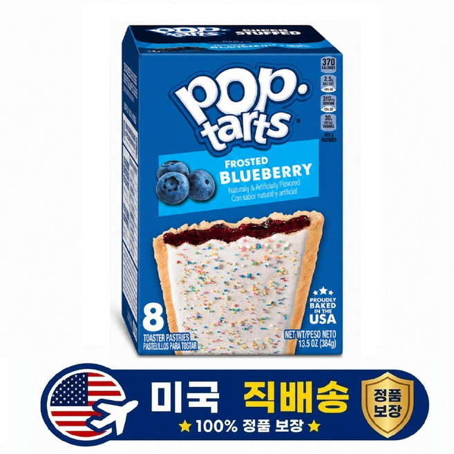 켈로그 팝타르트 프로스트 블루베리, 1개, 384g