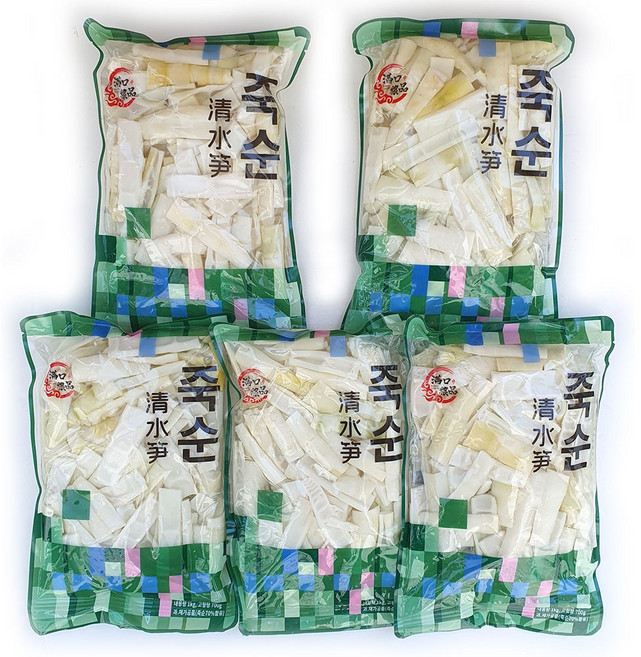 새마원 데친 죽순 채 절단 삷은 나물, 5개, 1kg