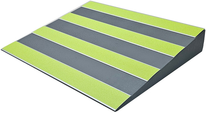 에스티씨(STC) 국산 철판 이동식 안전경사로 450x400x70 안전 문턱 경사로 지지대 논슬립시공 대한민국 제품 국내생산 공장직접생산 빠른배송, 월넛, 1개