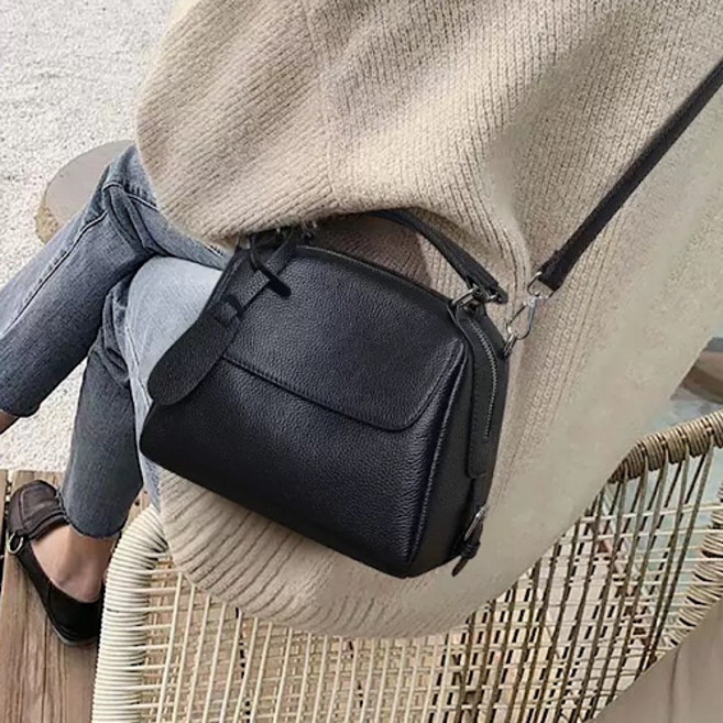 윤휘 여성 소가죽 데일리 캐주얼 미니 크로스백 5230