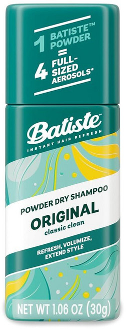 Batiste 파우더 드라이 샴푸 오일 흡수 논에어로졸 매끄럽게 혼합 오리지널 향 즉각적인 헤어 리프레쉬 TSA 준수 (30.1g(1.12온스), Batiste 파우더 드라이 샴푸, 오일 흡수, 논에어, 30g, 1