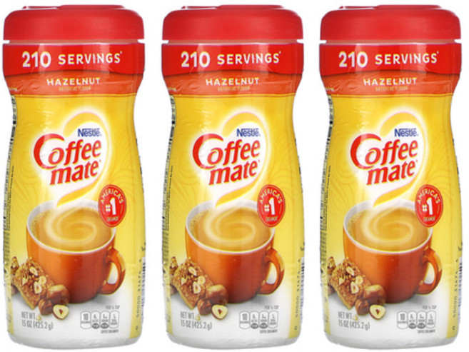 Nestle 네슬레 커피메이트 파우더 커피 크리머 헤이즐넛 425g x3통, 3개, 1개입