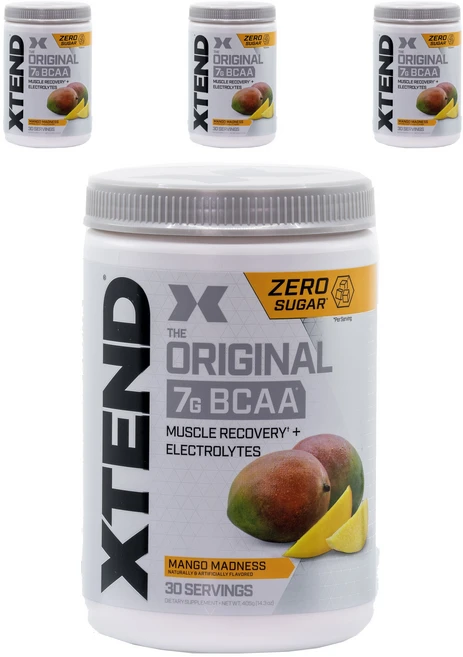 Xtend 오리지널 7g BCAA 망고 매드니스, 405g, 4개 - 쿠팡