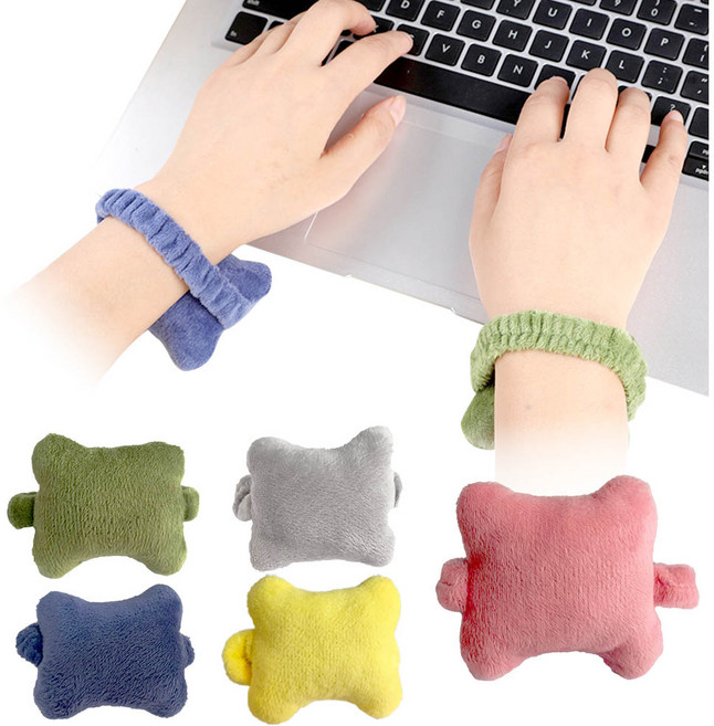 깔끔더하기 키보드 마우스 손목받침대 손목쿠션, 2개, 마카롱핑크