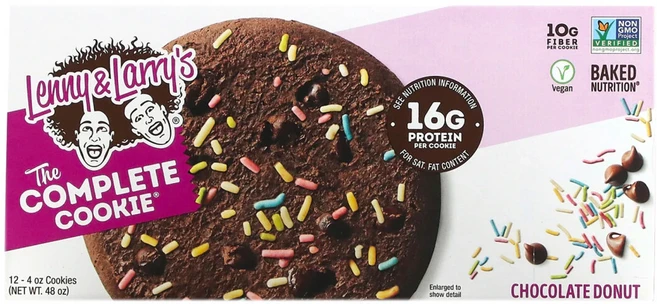 Lenny & Larrys The COMPLETE Cookie 초콜릿 도넛 맛 12개입 개당 113g(4oz) 1팩, 1개, 113g - 쿠팡