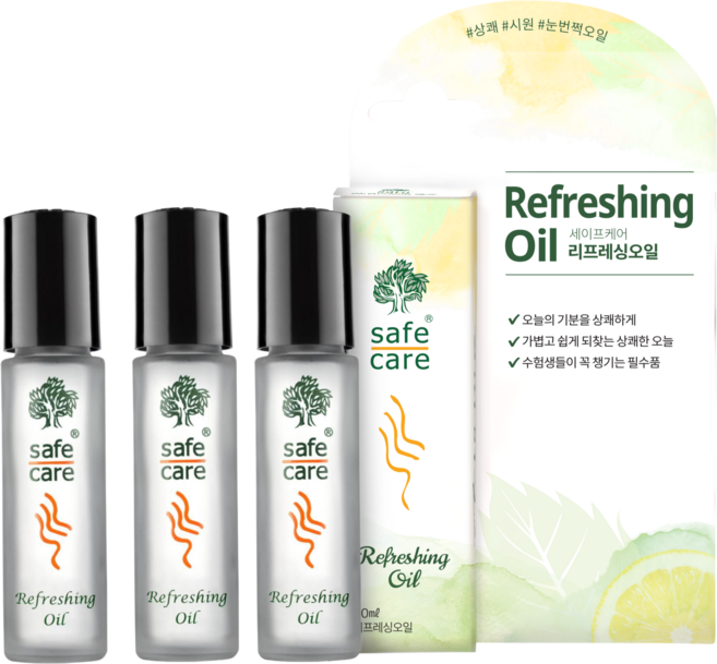 세이프케어 리프레싱 롤러 오일, 10ml, 3개