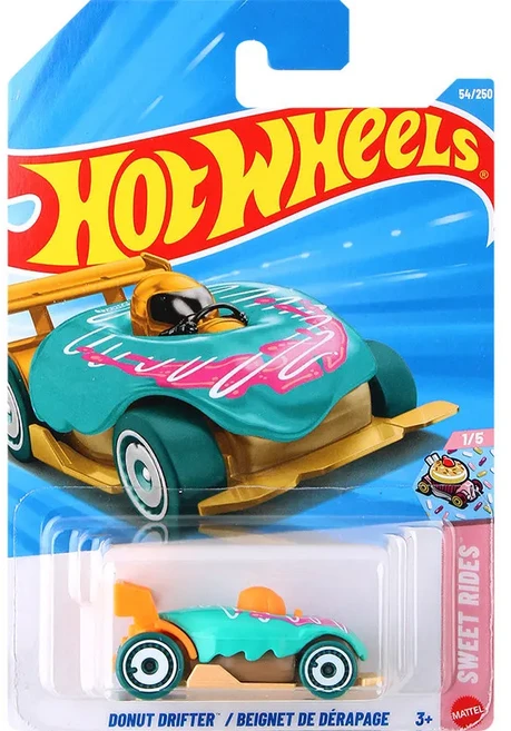 마텔 핫휠 C 케이스 2026 메인라인 시리즈 1/64 스케일 차량 모델 자동차 장난감, 01 54-Donut Drifter