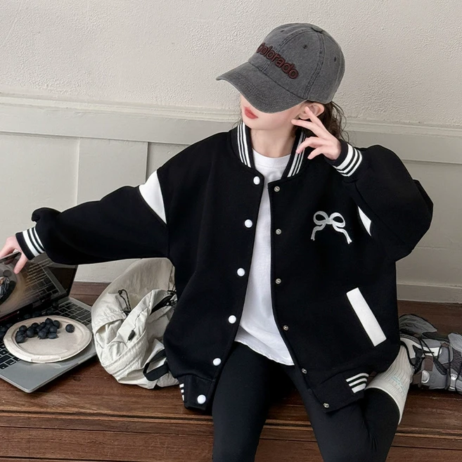 쥬쥬클럽 주니어 여아 리본 야구점퍼