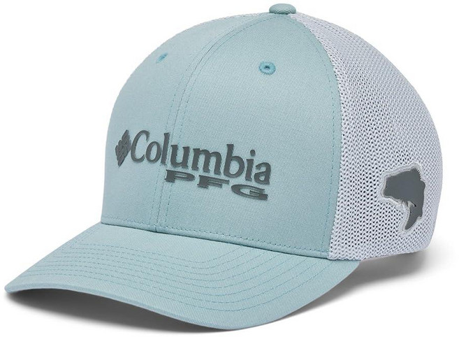 Columbia Sportswear PFG 메시 볼캡 크러시드 블루/쿨 그레이/베이스 그래픽 S - M, XX-Large, Crushed Blue/Cool Grey/Bass Gr