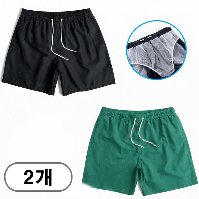 차쿠 1+1 남성 여름 수영복 반바지 서핑 반바지 래쉬가든 팬츠 비치웨어 숏팬츠