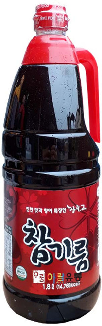 장보고FOOD/참기름(깨분100프로) 1.8L /, 1개