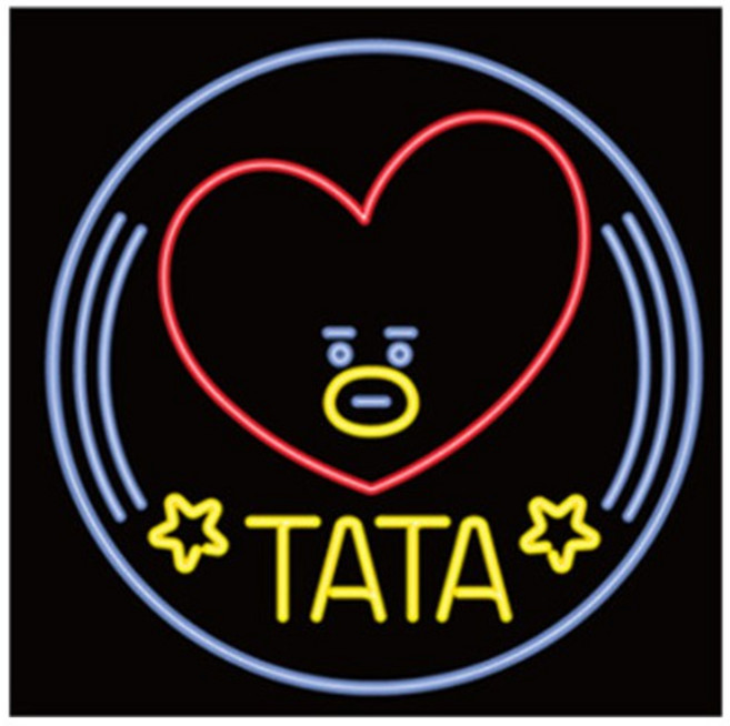 BTS BT21 와펜 타타 보석십자수 캔버스 25x25cm, 없음