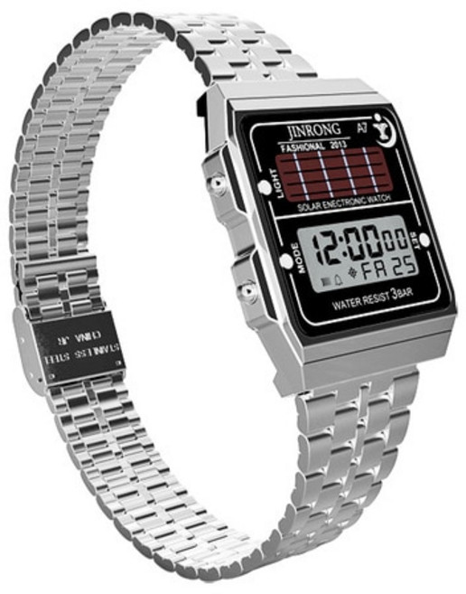 남성용 태양광 시계 30m 방수 작은 사각형 성숙한 비즈니스 쿼츠 군사 손목시계