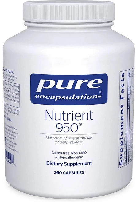 퓨어인캡슐레이션 뉴트리언트950 멀티비타민 미네랄 B12 비오틴 캡슐 Pure Encapsulations Nutrient 950 Multivitamin, 1개, 360정 - 쿠팡
