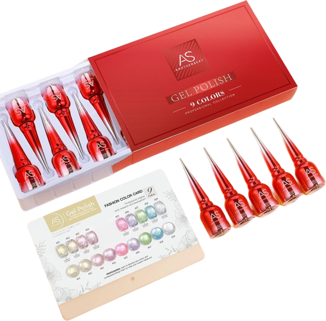 [AS젤] 글램펄 매직 9종 자석젤네일 세트 15ml, 1세트, AOW 9종