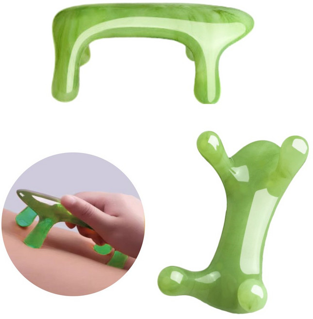 도나토르 얼굴 바디 리프팅 거북이 괄사 마사지기, 그린, 1개