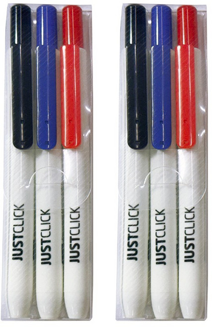 모리스 저스트클릭 노크식 네임펜 S, 2개, 3색 세트