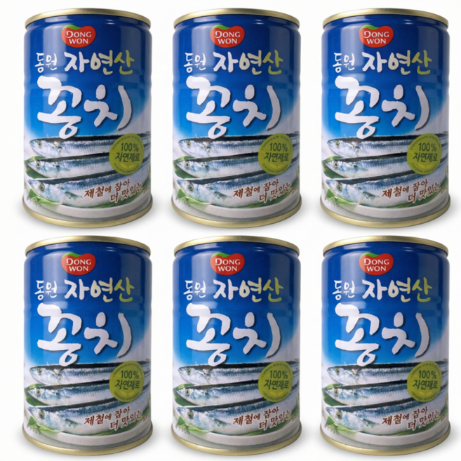 [동원] 자연산 꽁치, 6개, 230g